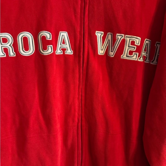 Y2K Rocawear Velour Red Jumpsuit Jacket And Pants Suit Size XXL Wide Legs - Picture 3 of 15